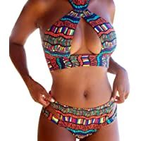 Los mejores  - Fannyfuny_Bikinis Mujer Conjunto de Bikinis Push Up Bañadores Mujer Bikini de Punto Playa Tankinis Mujer con Impresión…
